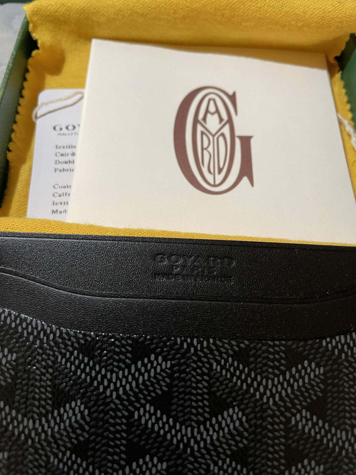 Goyard Saint-Sulpice Cardholder — Jet Black